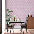 thumbnail image 5 of 1 Roll of Luxurious Light Pink Silvery Pattern Self-Adhesive Wallpaper - Waterproof, Removable, Peel and Stick Design for Easy Installation - Perfect for Living Room, Kitchen, Bedroom, Dormitory, and, 5 of 5
