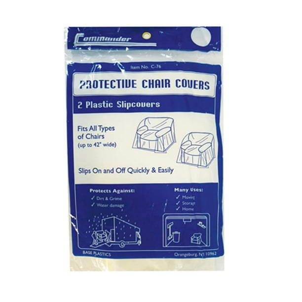 2pc Plastic Chair Cover Protection Moving Furniture Protector Storage Dust Water Walmart Com Walmart Com
