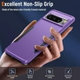 thumbnail image 6 of for Google Pixel 8a Case, [Dual Layer Shockproof] Rugged Pixel 8a Case with [Tempered Glass Screen Protector][10FT  Grade][Heavy Duty Protection] Google Pixel 8a Phone Case (Purple), 6 of 11