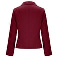 thumbnail image 5 of Yteetum Women's Cropped Blazer Oversized Lapel Single Breasted Button Blazer Business Suit Jacket Top Womens Casual Solid Plus Size Turndown Collar Lightweight Loose Comfy Long Sleeve Office Blazer, 5 of 9