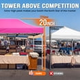 thumbnail image 5 of Quictent 10x15 FT Pop-Up Canopy Tent with Adjustable Height, Commercial Instant Gazebo Outdoor with Waterproof & UV Protection, Portable Shelter for Parties, Events, Craft Fairs, Pink, 5 of 10