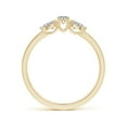 thumbnail image 2 of ANGARA Natural and Pear-Shaped Diamond Three Stone Ring in 14K Yellow Gold for Women (Size-5x3mm| Color-K| Clarity-I3) | April Birthstone, Anniversary, Jewelry Gift for Women | Natural Diamond Ring, 2 of 9