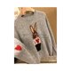 thumbnail image 5 of Cárdigan de punto Keramo con cuello redondo y manga larga de conejo de dibujos animados para mujer, informal, combinable con todo, moda coreana, nuevas camisetas, 5 of 6