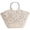 silver, variant on 1pc 3D Floral Embroidered Sequin Tote Bag Women Ring Handle Shoulder Bag for Beach Vacation