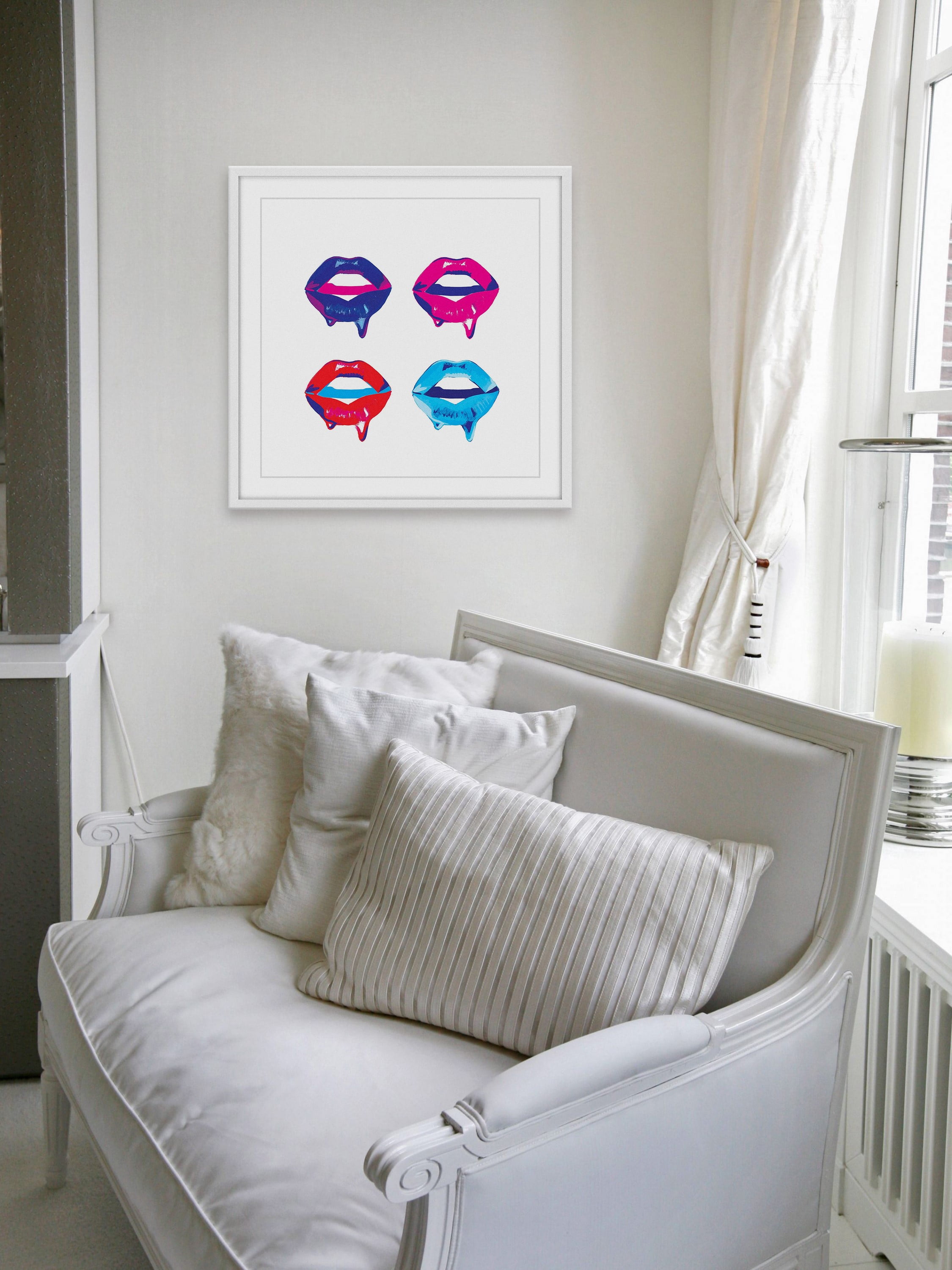 "Dewy Lips" Framed Painting Print