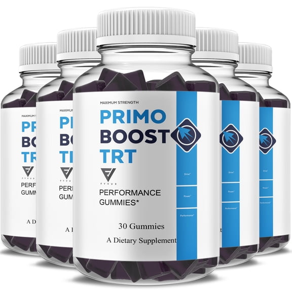 (5 Pack) Primo Boost TRT Gummies, PrimoBoostTRT Advanced Performance and Overall Health Support Formula (5 Month Supply)