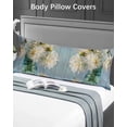 thumbnail image 4 of Spring Flowers Body Pillow Case Cover - Microfiber Bed Throw Pillow Covers, Modern Farmhouse Oil Painting Floral Decorative Lumbar Pillow Cover with Envelope Closure for Sofa/Travel 20"x54", 4 of 6