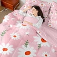 thumbnail image 4 of Castle Fairy Female Men Adults Kawaii Flowers Twin Bedding Sets 7-Piece,Spring Garden Bedding Comforter Set Microfiber,Floral Daisy Breathable Sheet Sets,Luxury Bedroom Decor,Reversible, 4 of 8