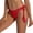 Red, variant on Triangle Bikini for Women Knitted Rope Bikini Knitted Mesh Pattern Solid Color Bathing Suit Side Tie Swimsuits Beachwear