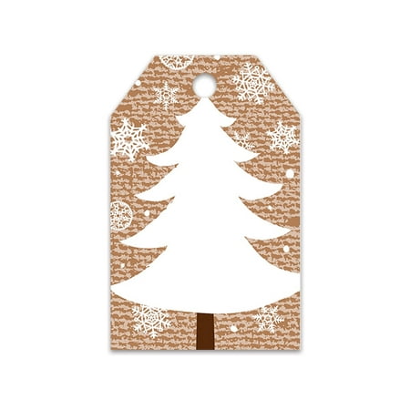 christmas snowflakes tree gift wrap gift bag tags 50pack