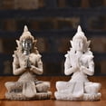 thumbnail image 5 of SPRING PARK Meditative Seated Buddha Sandstone Statue Sculpture Figurine Decor, 5 of 7