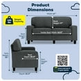 thumbnail image 2 of Serta Palisades 61" Track Arm Sofa, Easy Care Polyester, Loveseat or Couch for Small Spaces, Charcoal, 2 of 16