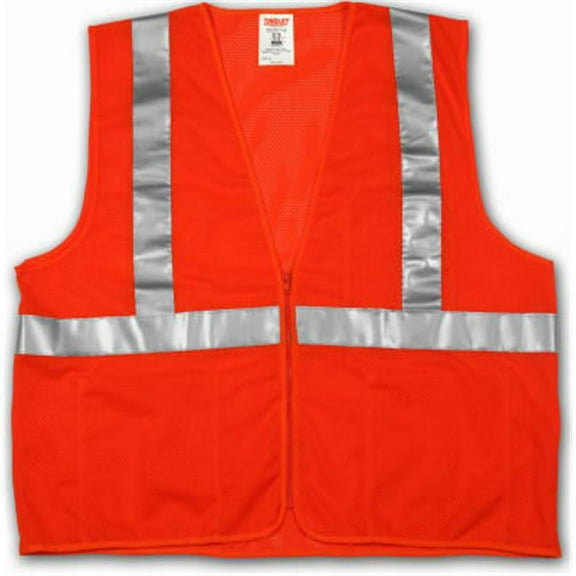 Tingley Rubber V70639.L-XL Safety Vest- Large & Extra-Large- Polyester Orange Mesh