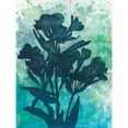 thumbnail image 3 of Meagher, Megan 19x24 Black Modern Framed Museum Art Print Titled - Indigo Floral Silhouette I, 3 of 5