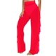 thumbnail image 2 of Traje de baño para cubrir pantalones Jumppmile, malla transparente, con volantes, rojo, 2 of 6
