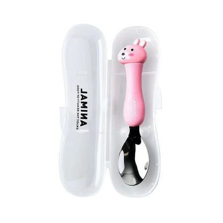 

amousa 304 Stainless Steel Cute Cartoon Children Tableware Travel Spoon