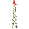 Pack of 18 Western Cowboy Boot and Cactus Metallic Spiral Hanging Party Decoration Whirls 30"