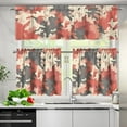thumbnail image 2 of Red Camouflage Print Kitchen Curtains and Valances Set Thermal Insulated Curtains Kitchen Window Dressing Long Tier Curtains Cafe Curtains Rod Pocket Valances, 2 of 5
