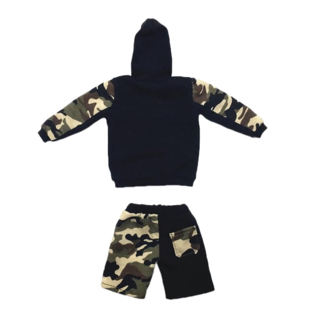 Figura de acción masculina con capucha,Camuflaje Sudaderas Escala 1/6,1/6 sudaderas con capucha para hombre,Accesorio de ropa de muñeca masculina 1/6 Sacle,para DML Hot Toys Dragon 12 ''