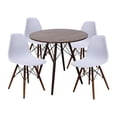 thumbnail image 1 of Set de Comedor Madera Nogal 80cm y 4 Sillas Eames Mundo In Minimalista, 1 of 7