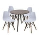 thumbnail image 1 of Set de Comedor Madera Nogal 80cm y 4 Sillas Eames Mundo In Minimalista, 1 of 7