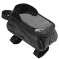 thumbnail image 1 of Bike Front Frame Bag, Touch Screen Inner Pocket Light Baffle Safe Hook and  Fixing Waterproof Bike Pouch  for Mountain Bike, 1 of 8