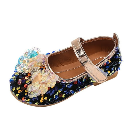 

Youmylove Fashion Autumn Girls Casual Shoes Flat Lightweight Sequins Bow Cute Shiny Dress Shoes Zapatos