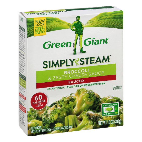 General Mills Green Giant Steamers Broccoli & Zesty Cheese Sauce, 10 oz