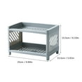 thumbnail image 7 of Eqslft 2 Tier Plastic Countertop Shelf Organizer Storage Rack, Multifunction Pantry Storage Organizer Kitchen Spice Rack Bathroom Shelf Organizer Tabletop Shelf Organizer, 7 of 7