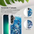 thumbnail image 4 of Aesthetic Funda para Samsung Galaxy A14 5G Case Clear Silicone for Women Girls, Cute Phone Case Samsung A14 5G Case Glitter Pink Shockproof and Bumpers Cover (Blue), 4 of 14