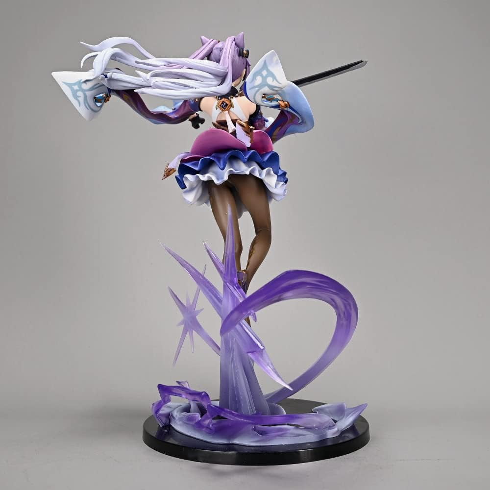 Keqing Figures, Seven Stars of Liyue Keqing Figure Statue 26cm/10.2inch Cosplay PVC Anime Model Game Character Figurine Collection Decoration Gift