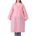 thumbnail image 2 of Jacenvly New Womens Rain Jackets Women and Men'S 2Pc Outdoor Long Sleeved Hooded Raincoat Pocket Breathable Rain Ponchos for Adults Pink, 2 of 6