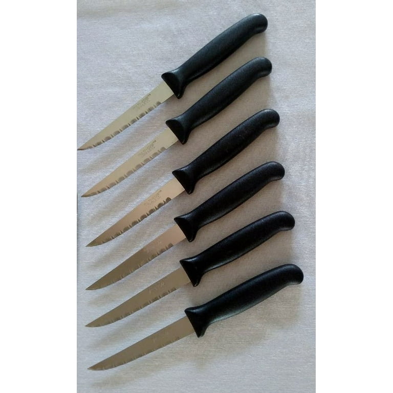 8 Inch Pointed Carving Set and Gift Box, Black ABS