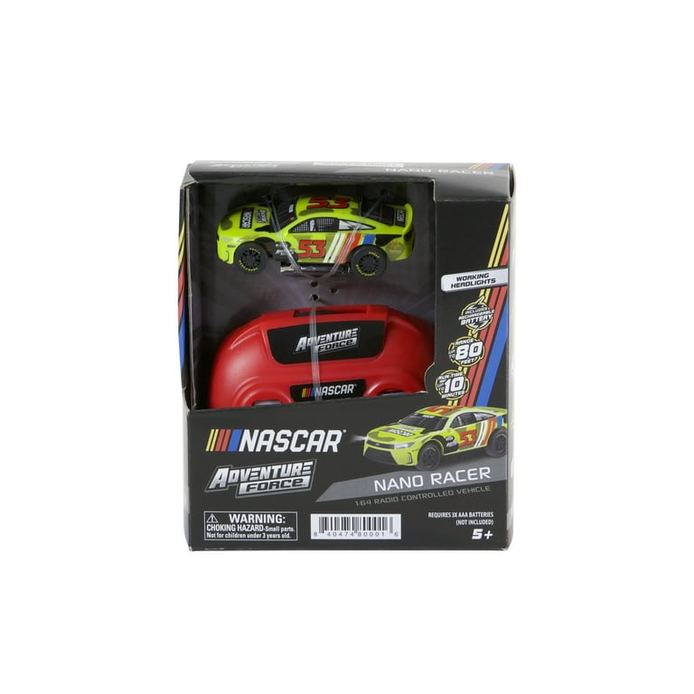 Adventure Force (1:64) RC NASCAR Nano Racer Yellow Stock Car, WR5 Adventure Force (1:64) RC NASCAR Nano Racer Yellow Stock Car, WR5