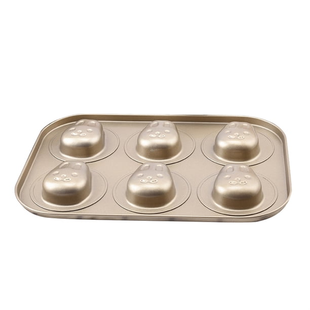 Inteprter Molde para pasteles de 6 cavidades, molde para mousse de gelatina de acero al carbono, para hornear en la cocina Herramientas y accesorios para hornear Inteprter HA061128-00B