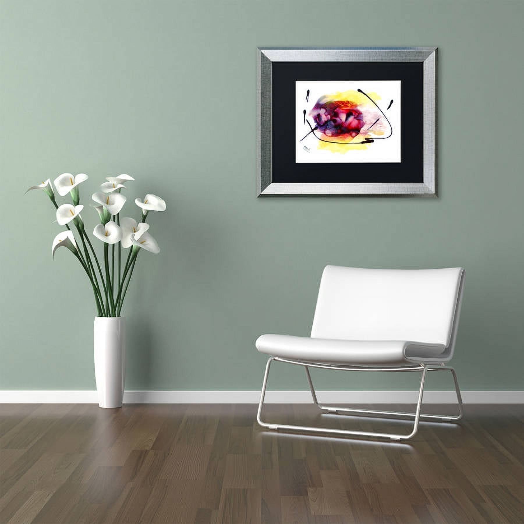 Trademark Fine Art "Abstract 06" Canvas Art by Mako, Black Matte, Silver Frame