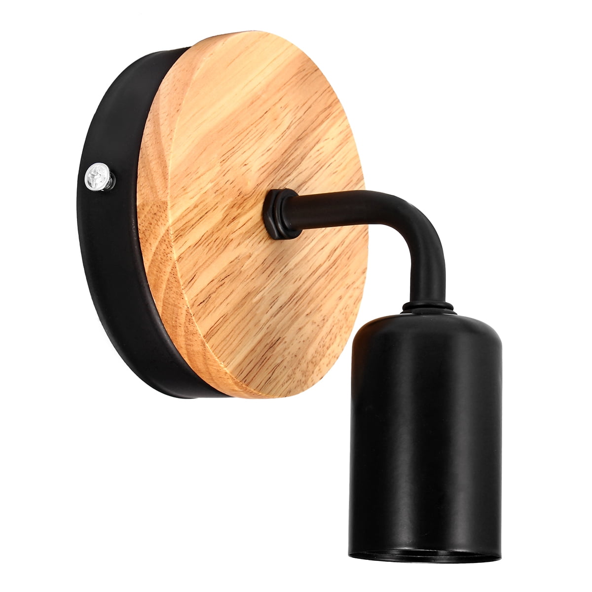 Vintage Led Wall Lamps, Minimaslist E27 Wall Sconces With Wooden