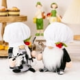 AaSFJEG 2024 New Chef Day Dwarf Doll Kitchen Chef Cooking Plaid Dwarf ...