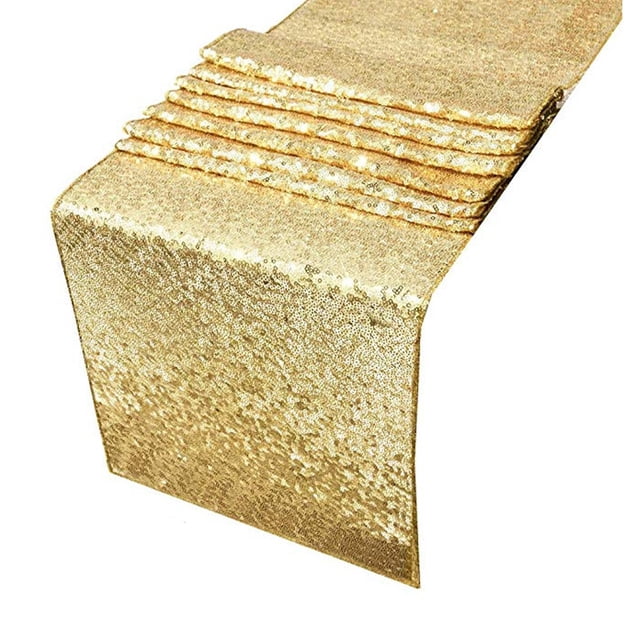 Mantel de poliéster Mantel de lentejuelas Mantel de boda Mantel de fibra de poliéster con lentejuelas doradas Cubierta de mesa para mesa Decoración de boda en casa ANGGREK Otros