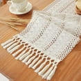 thumbnail image 1 of YQHWQ Ivory Cream Lace Table Decorations for Holiday Parties 12x90 Inch Wedding and Catering Cotton Linen Rustic Table Runner, 1 of 5
