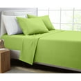 thumbnail image 3 of Amrapur Overseas 4-Piece Bright Solid Microfiber Adult Sheet Set, Green, Full, 3 of 4