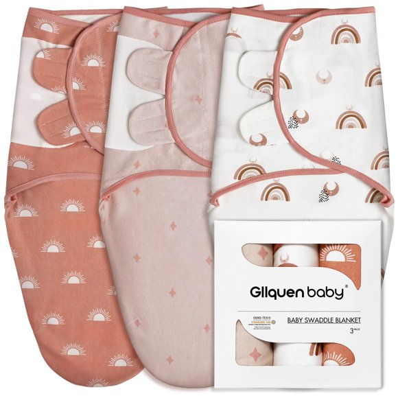 Sacos de dormir para bebés Swaddle, paquete de 3, orgánicos, de 0 a 3 meses, GLLQUEN