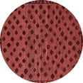 thumbnail image 1 of Ahgly Company Indoor Round Abstract Red Modern Area Rugs, 3' Round, 1 of 4