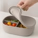 thumbnail image 4 of Fiambrera de silicona apta para alimentos de 1000 ml - Apto para microondas hasta 210 °C - Tapa hermética - Recipiente reutilizable resistente al calor - Apto para lavavajillas - Caja portáti, 4 of 5