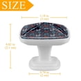 thumbnail image 3 of 4 Pieces Set Drawer Pulls Handle Square Wardrobe Cabinet Knobs with Stainless Steel Screws Furniture Kitchen Decor, 3 of 5