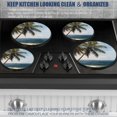 thumbnail image 5 of Gas Stove Burner Cover,Electric Stove Top Protector,Easy to Clean,Coconut Trees by the Sea under a Cloudy Sky, 5 of 7
