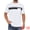White, variant on DARING DIVA Men's Chest Pocket Striped Print Crew Neck Short Sleeve T-Shirt M White