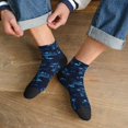 thumbnail image 3 of Rocae BLUE Flamingo Birds for Premium Adult Socks,Comfortable, Breathable, and Durable Socks, Perfect for Everyday Wear, 3 of 7