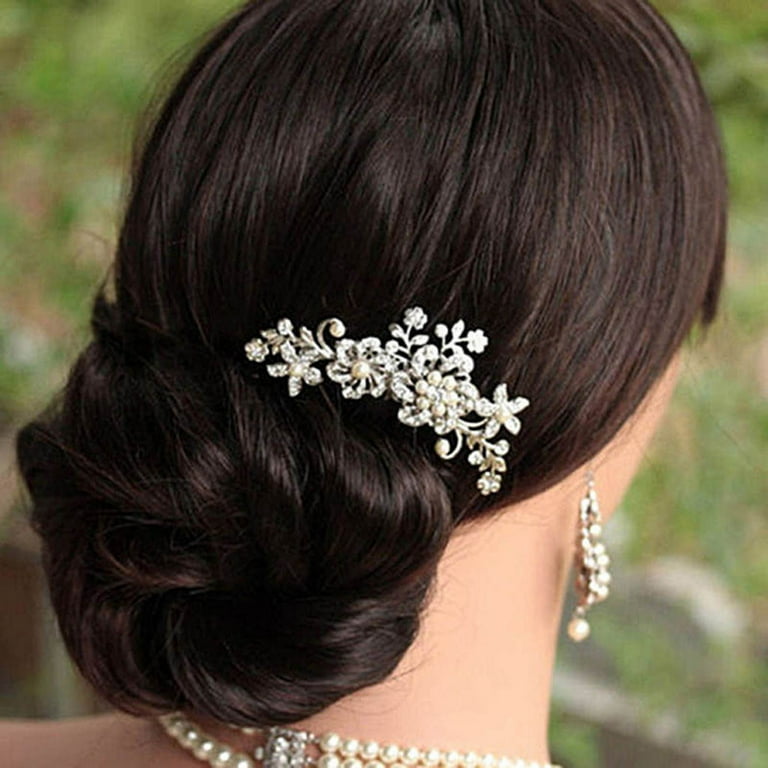 Pearl and diamante hair accessories deals