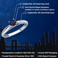 thumbnail image 2 of Gem Stone King 10K Two Tone Gold Blue Sapphire Engagement Ring for Women | 0.35 Cttw | Round 4MM | Gemstone September Birthstone | Size 7, 2 of 6